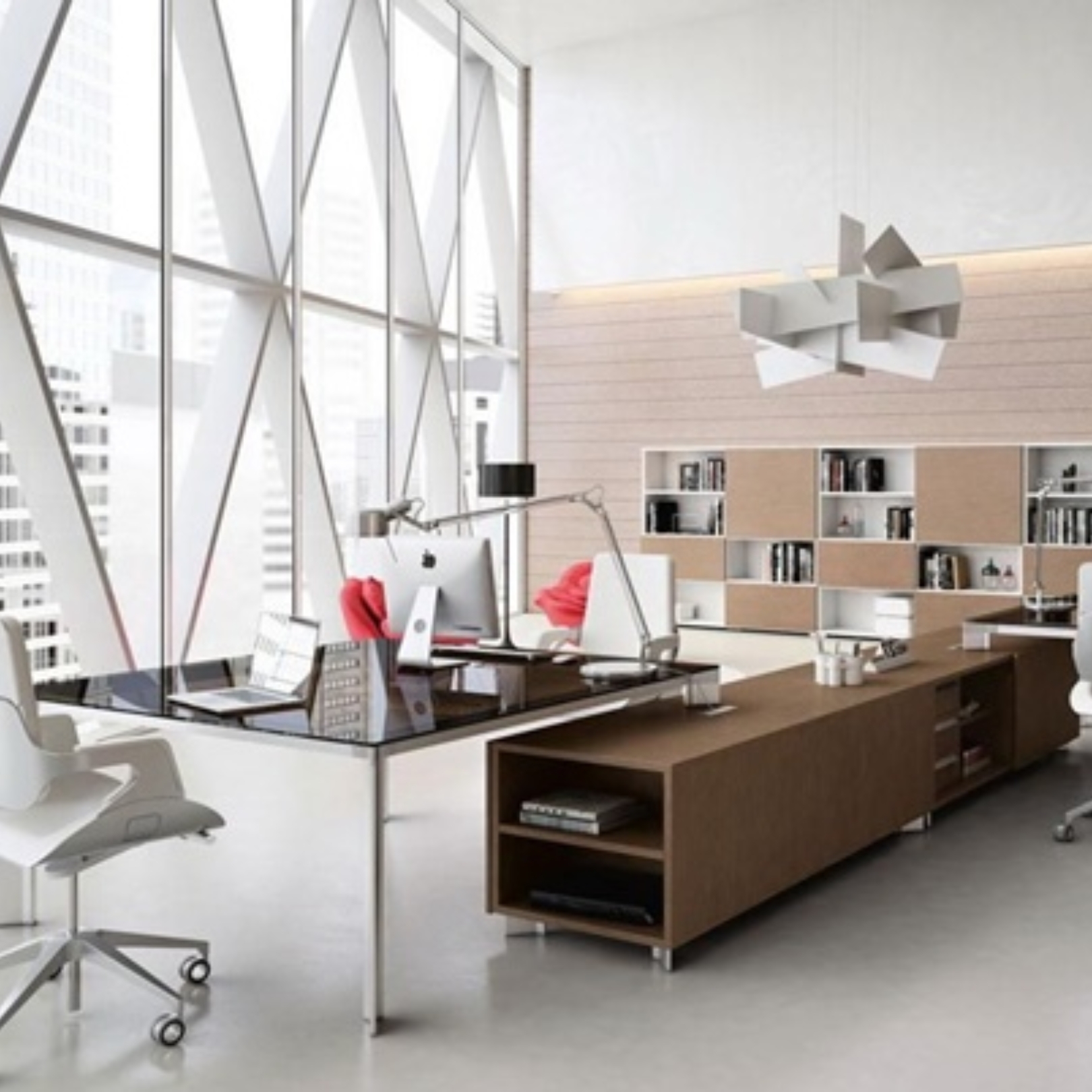 desain kantor leter u